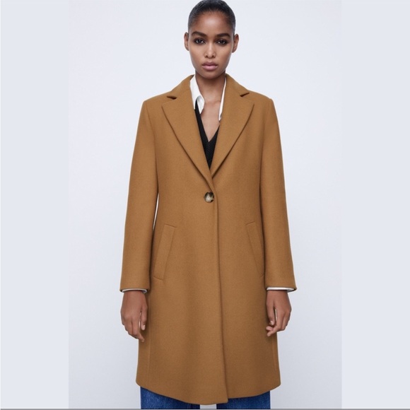 ZARA Wool Blend Coat - Picture 3 of 8